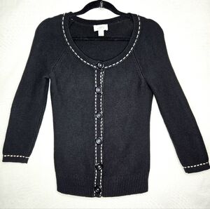 Ann Taylor Loft, black cardigan sweater. Size Small.